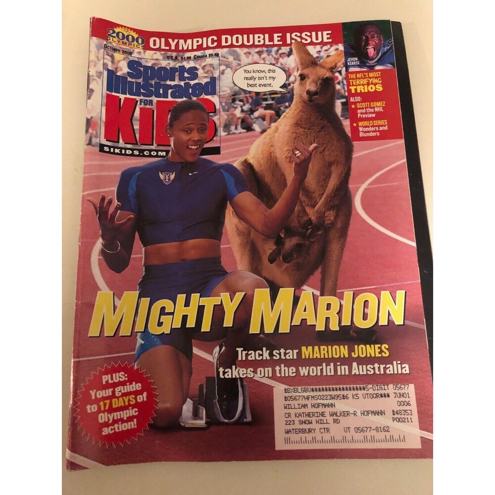 October 2000 Sports Illustrated For Kids Mighty Marion Magazine Marion Jones Vtg